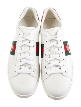 Gucci Web Accent Leather Sneakers