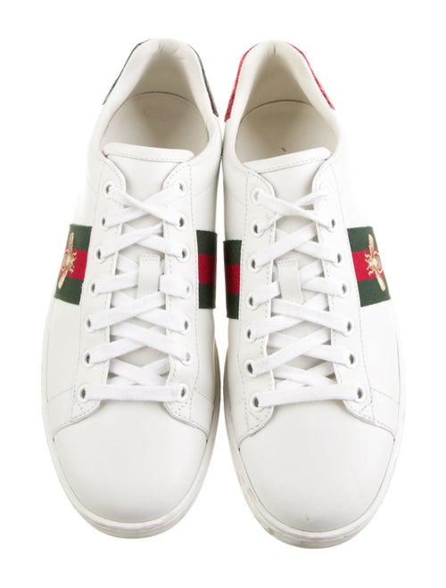 Gucci Web Accent Leather Sneakers