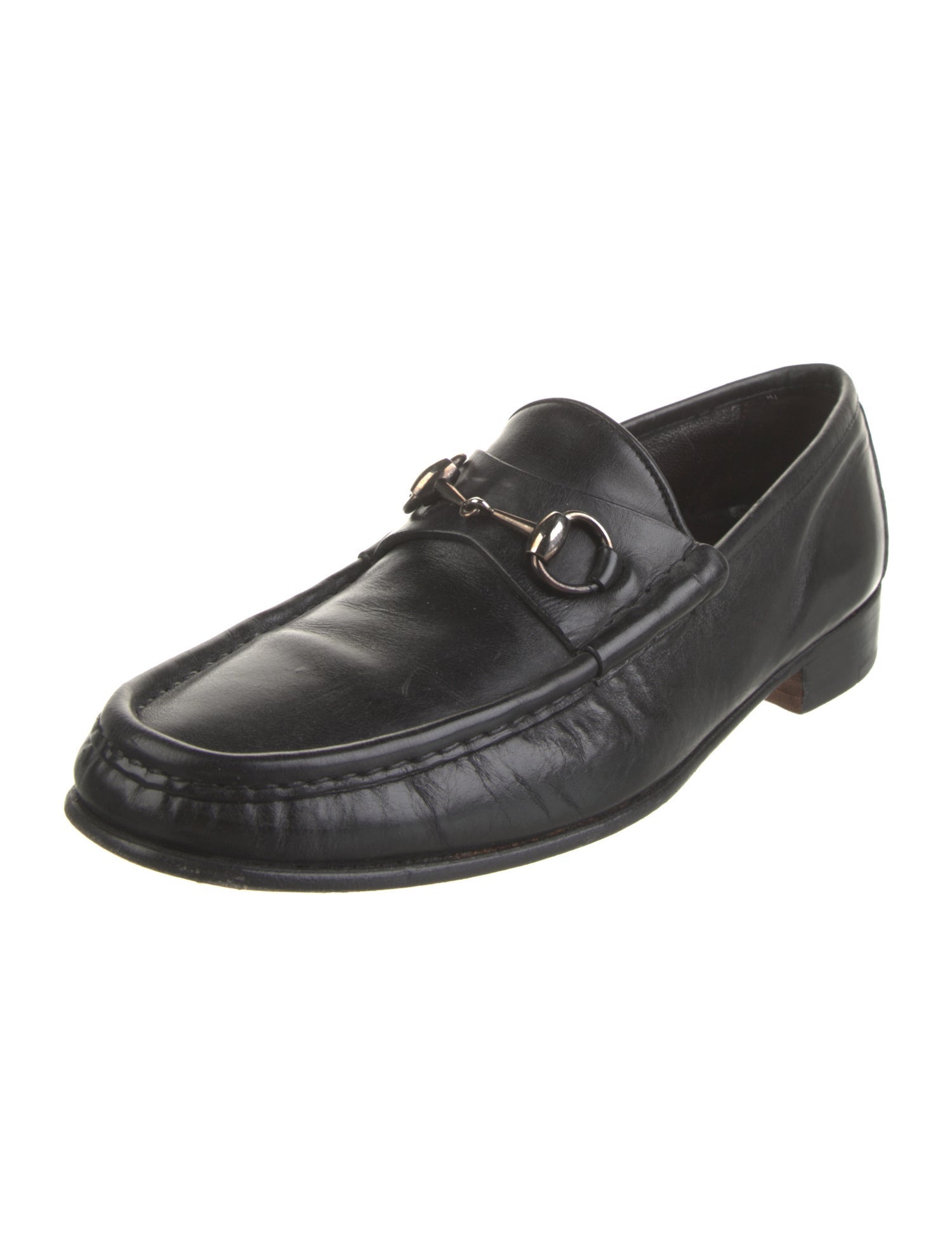 Gucci Horsebit Accent Leather Dress Loafers