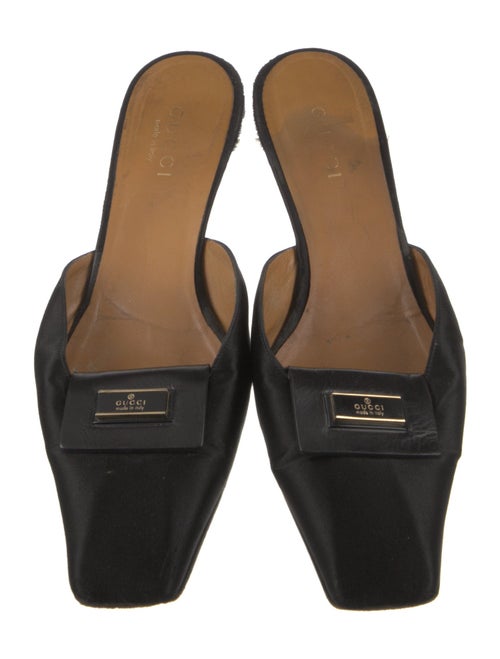 Gucci Satin Studded Accents Mules