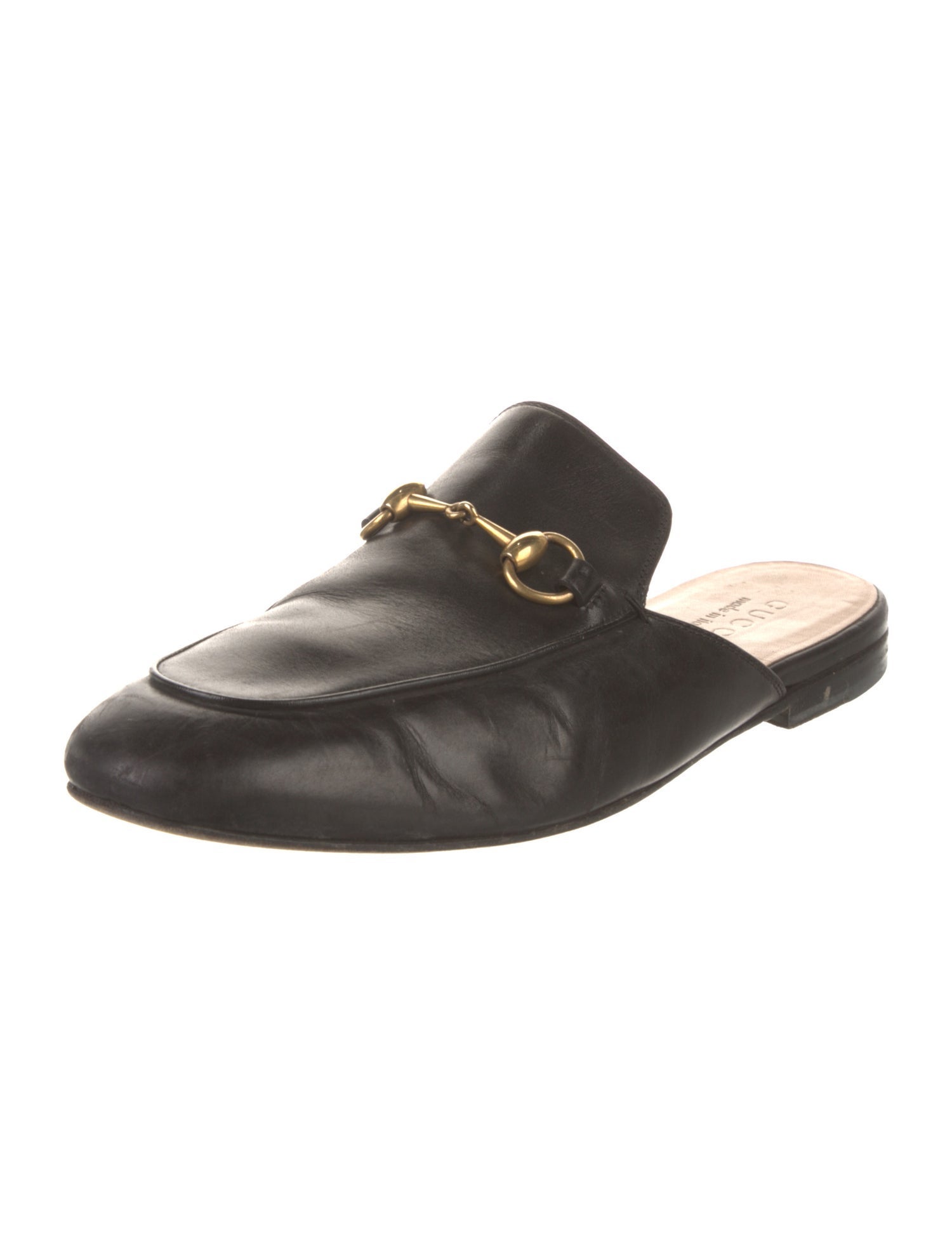 Gucci Horsebit Accent Leather Mules