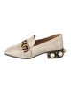 Gucci Sylvie Web Accent Leather Loafers