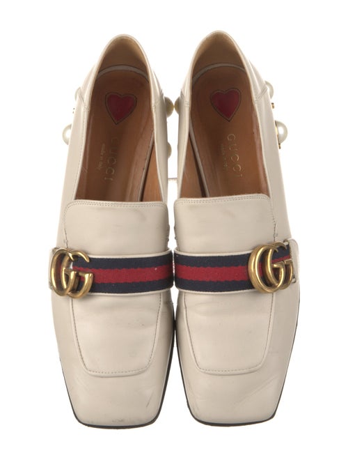 Gucci Sylvie Web Accent Leather Loafers