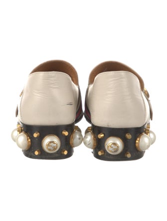 Gucci Sylvie Web Accent Leather Loafers