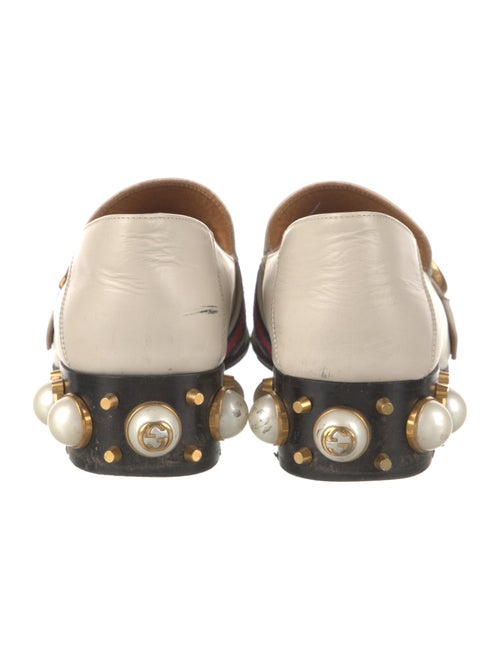 Gucci Sylvie Web Accent Leather Loafers