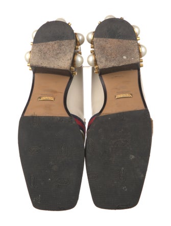 Gucci Sylvie Web Accent Leather Loafers