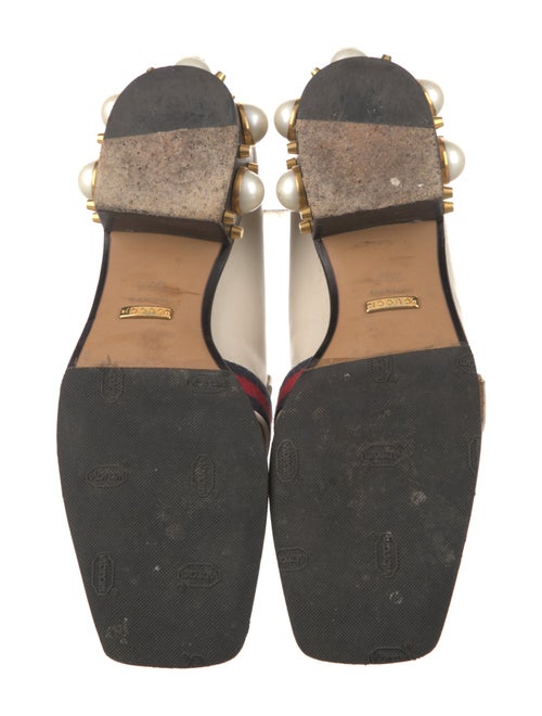 Gucci Sylvie Web Accent Leather Loafers