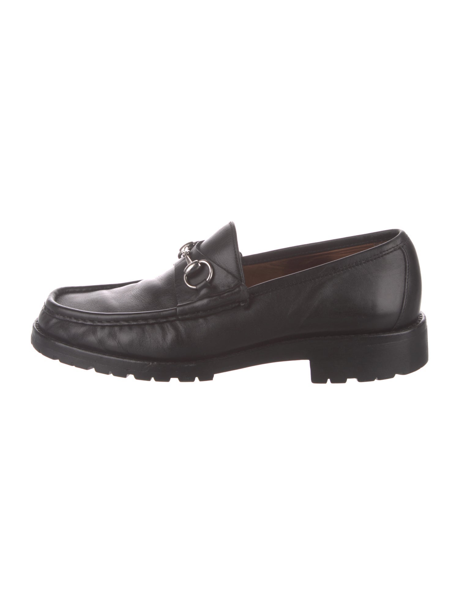 Gucci Horsebit Accent Leather Loafers