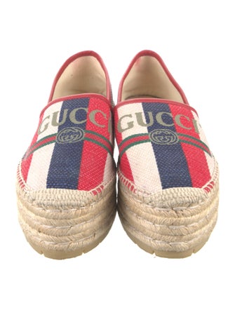 Gucci Web Accent Canvas Espadrilles