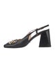 Gucci Horsebit Accent Leather Slingback Pumps