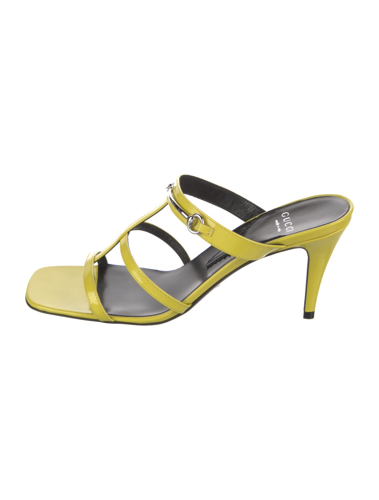 Gucci Horsebit Accent Patent Leather Slides w/ Tags