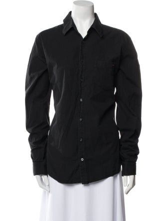 Gucci Linen Long Sleeve Button-Up Top