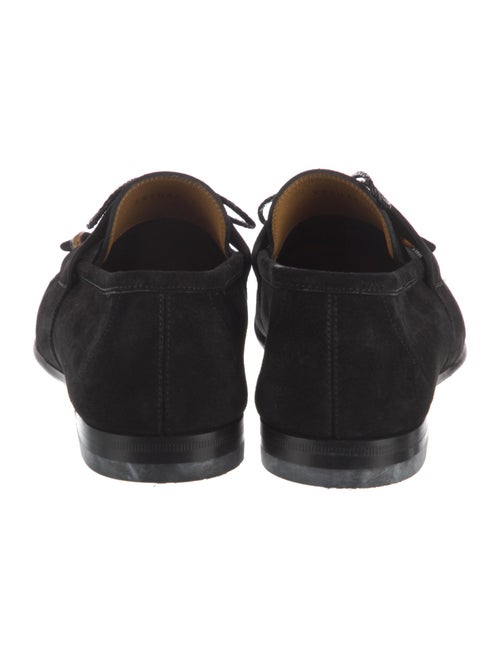 Gucci Bamboo Accent Suede Loafers