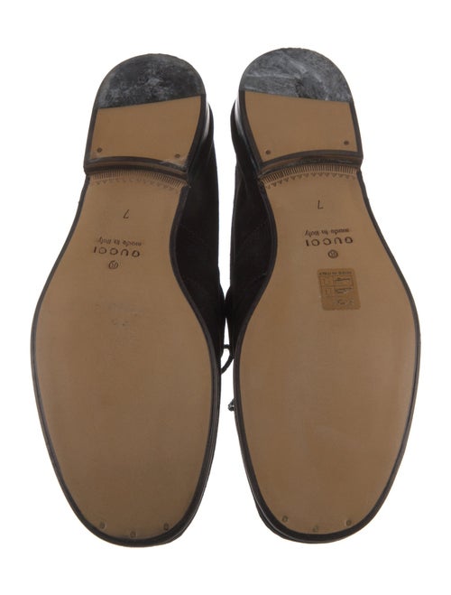 Gucci Bamboo Accent Suede Loafers