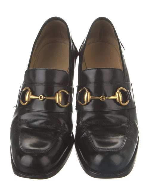 Gucci Horsebit Accent Leather Pumps