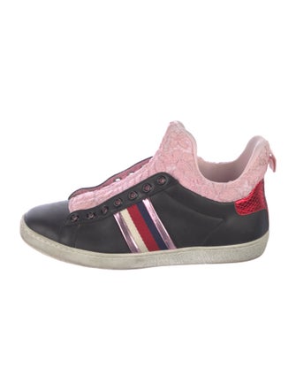 Gucci Sylvie Web Accent Leather Sneakers