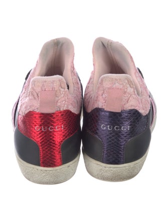 Gucci Sylvie Web Accent Leather Sneakers