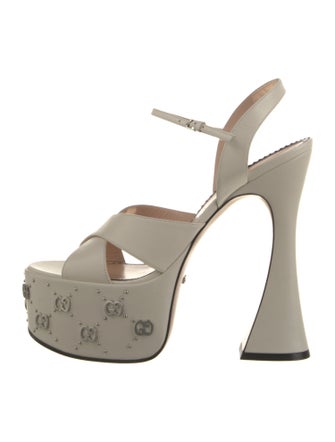 Gucci Leather Studded Accents Sandals