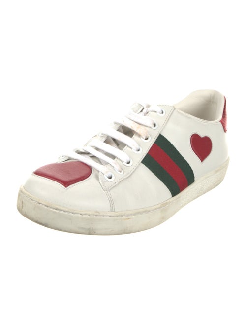 Gucci Web Accent Leather Sneakers