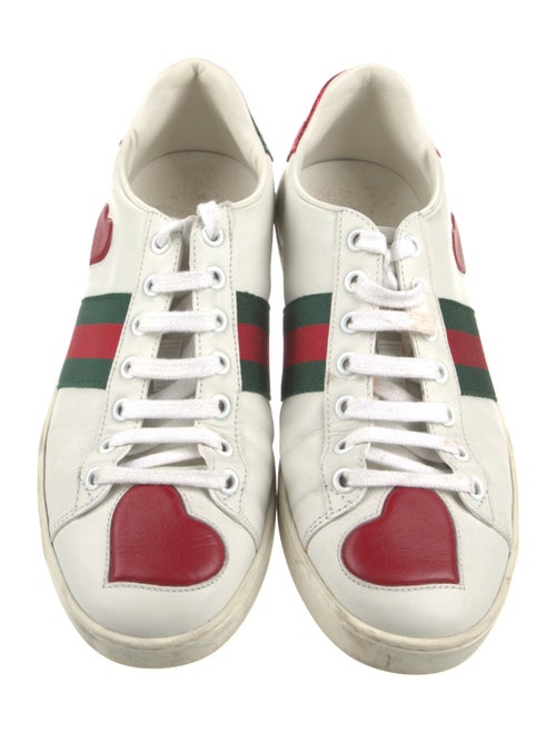 Gucci Web Accent Leather Sneakers
