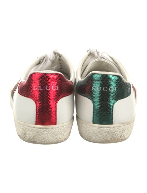 Gucci Web Accent Leather Sneakers
