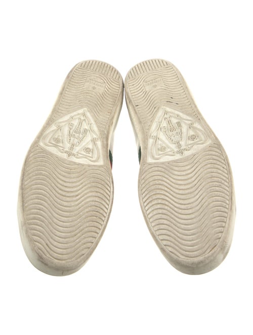 Gucci Web Accent Leather Sneakers