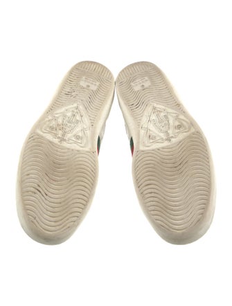 Gucci Web Accent Leather Sneakers