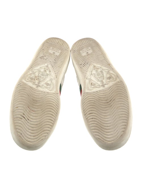 Gucci Web Accent Leather Sneakers