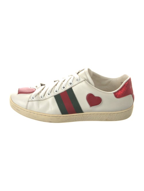 Gucci Web Accent Leather Sneakers