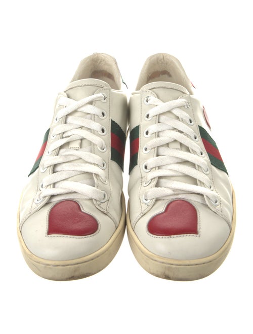 Gucci Web Accent Leather Sneakers