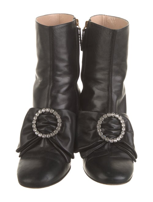 Gucci Double G Logo Leather Boots