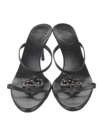 Gucci Interlocking G Logo Leather Slides