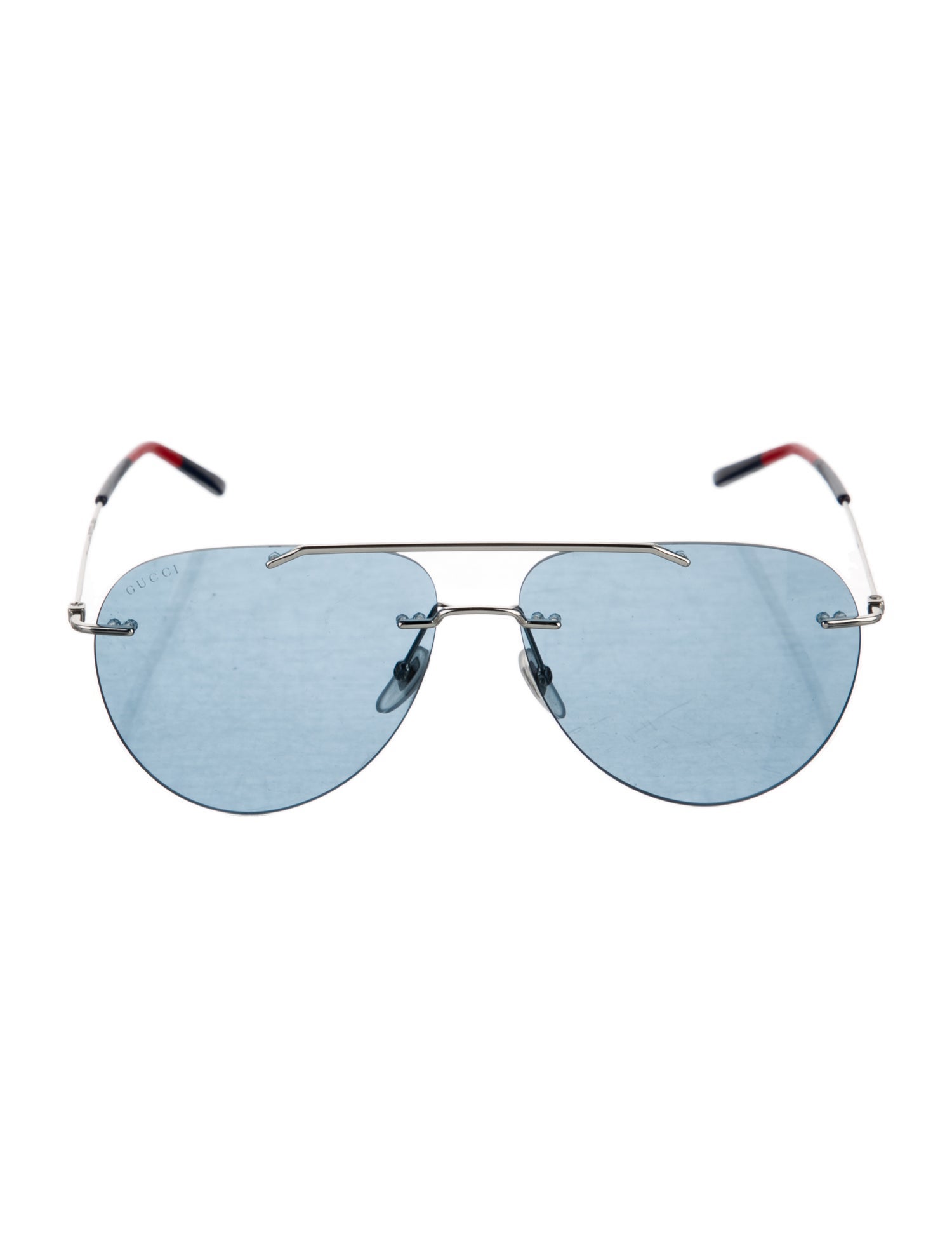 Gucci Sylvie Web Accent Aviator Sunglasses