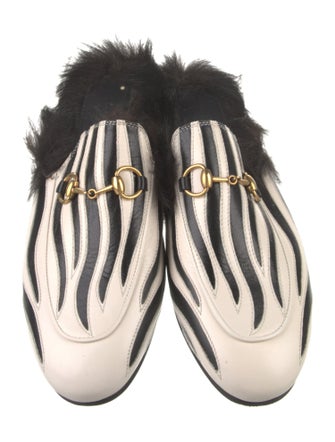 Gucci Leather Printed Mules