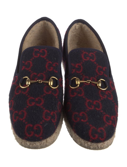 Gucci GG Logo Wool Loafers