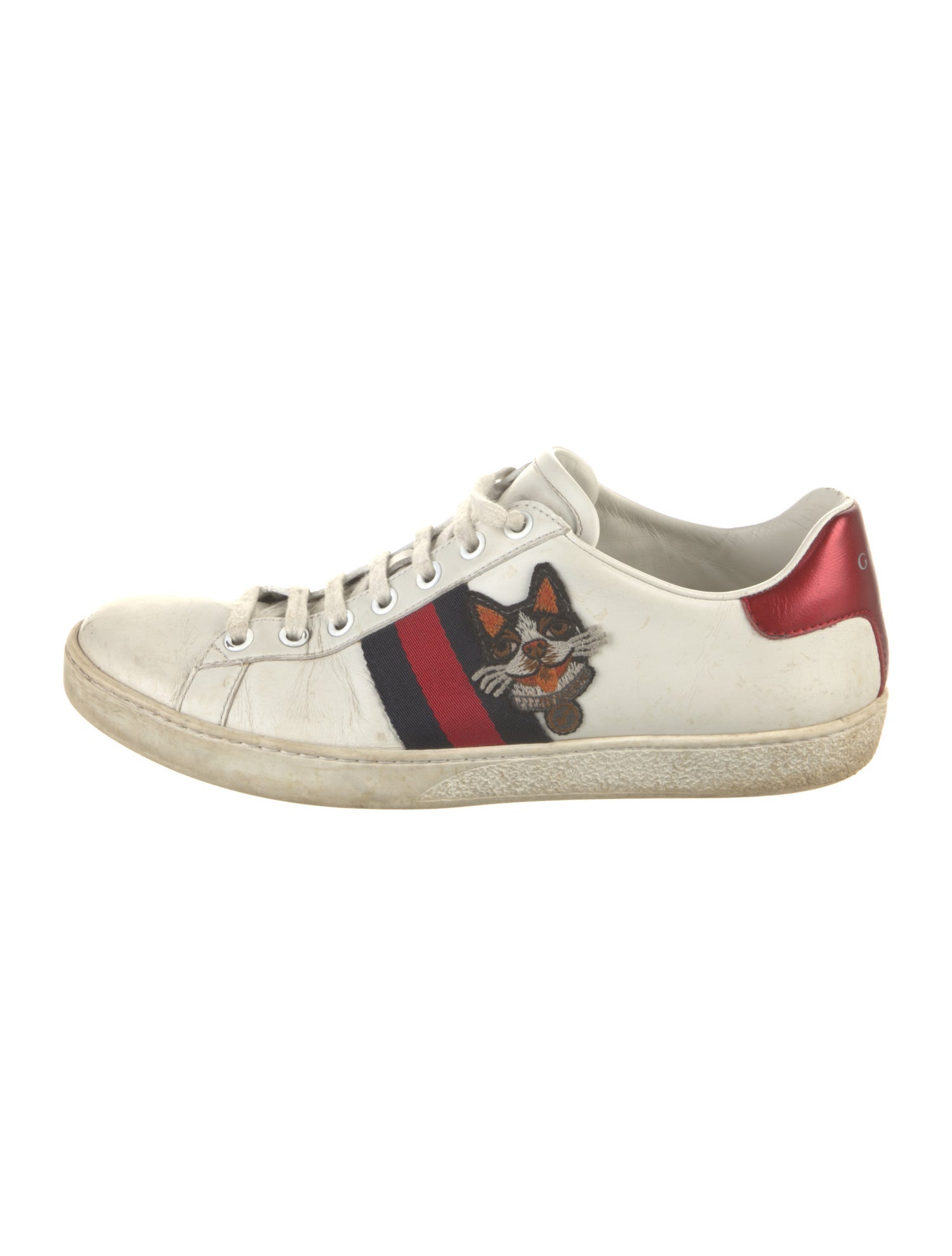 Gucci Sylvie Web Accent Leather Sneakers