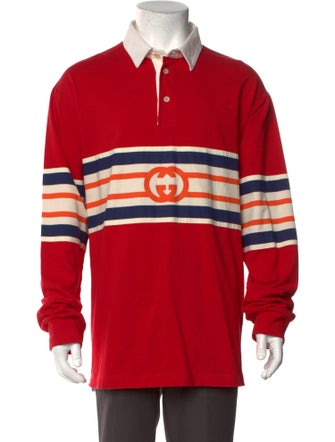Gucci Web Accent Collar Polo Shirt