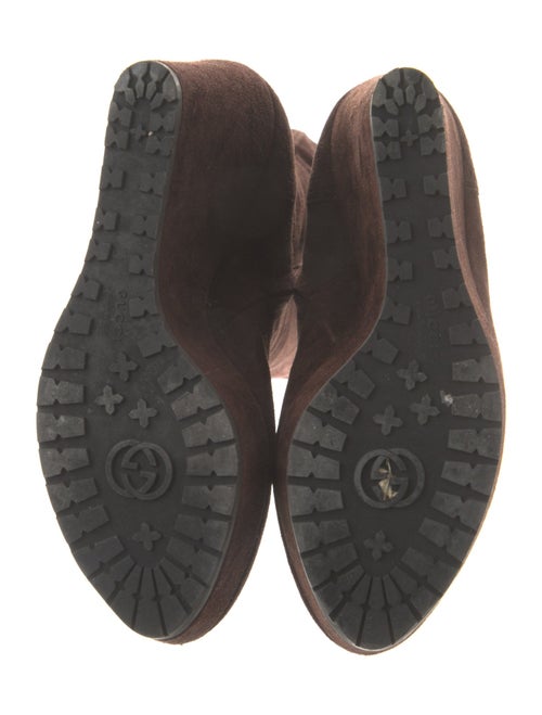 Gucci Microguccissima Pattern Suede Boots