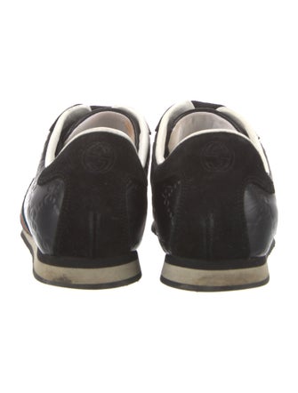 Gucci Web Accent Leather Sneakers