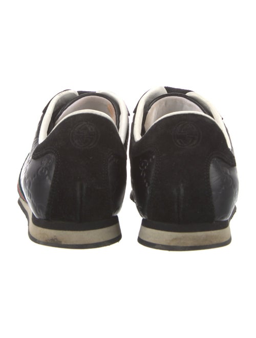 Gucci Web Accent Leather Sneakers