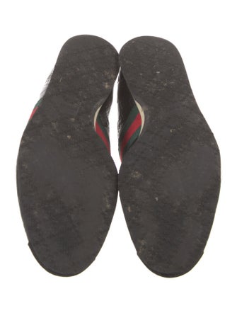 Gucci Web Accent Leather Sneakers