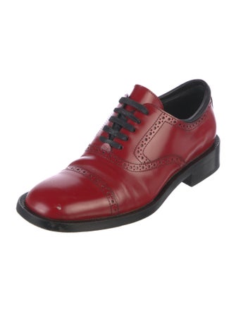 Gucci Web Accent Leather Oxfords