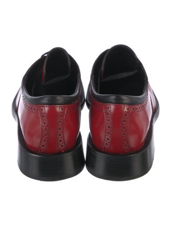 Gucci Web Accent Leather Oxfords