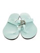 Gucci GG Logo Patent Leather Flip Flops