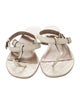 Gucci Microguccissima Pattern Leather T-Strap Sandals