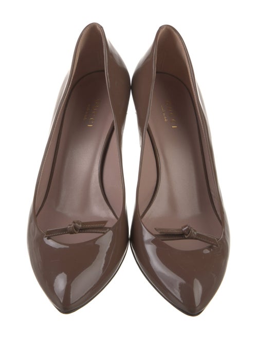 Gucci Horsebit Accent Patent Leather Pumps