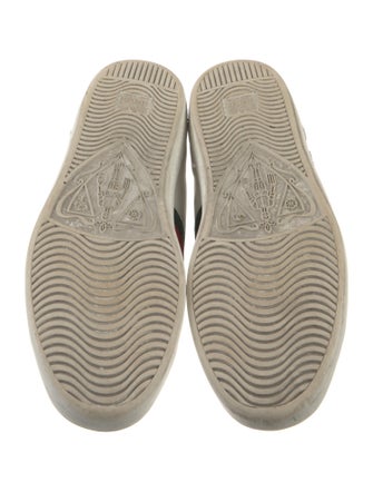 Gucci Web Accent Leather Sneakers