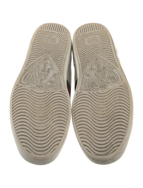 Gucci Web Accent Leather Sneakers