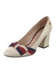 Gucci Sylvie Web Accent Leather Pumps