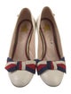 Gucci Sylvie Web Accent Leather Pumps